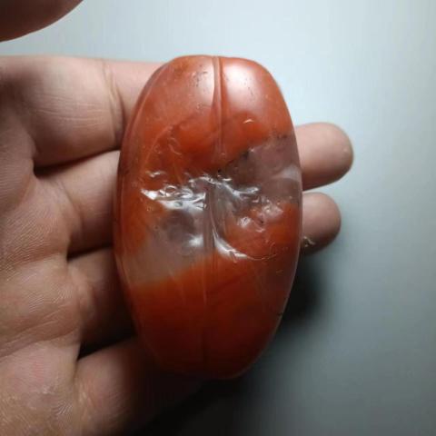 古玩玉器清代藏傳南紅瓜珠拍賣，當(dāng)前價格13000元