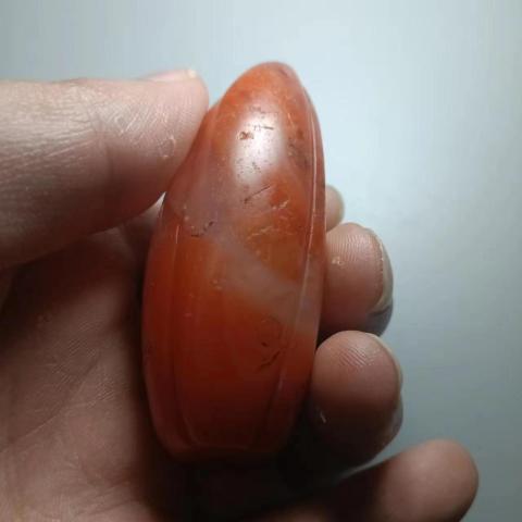 古玩玉器清代藏傳南紅瓜珠拍賣，當(dāng)前價格13000元