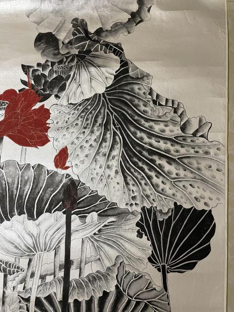 古玩字畫莫曉松 荷花圖拍賣,當前價格80000元