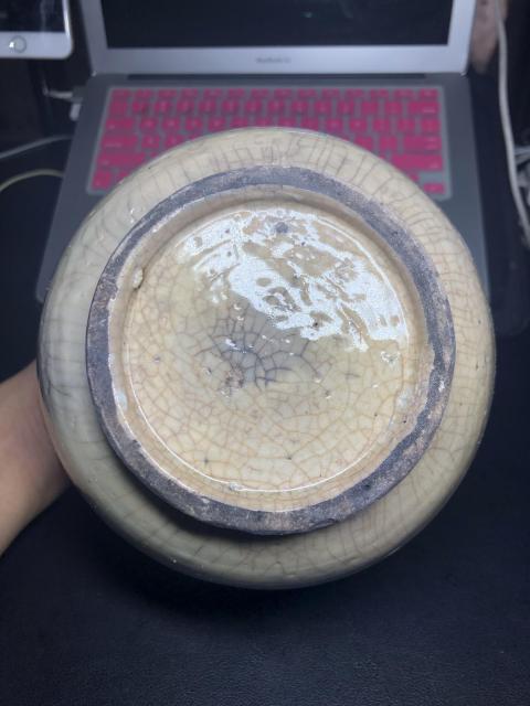 古玩陶瓷明末清初玉化黃哥釉大罐拍賣,當前價格0元