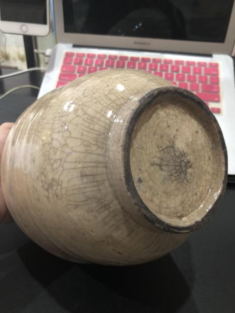 古玩陶瓷明末清初玉化黃哥釉大罐拍賣,當前價格0元