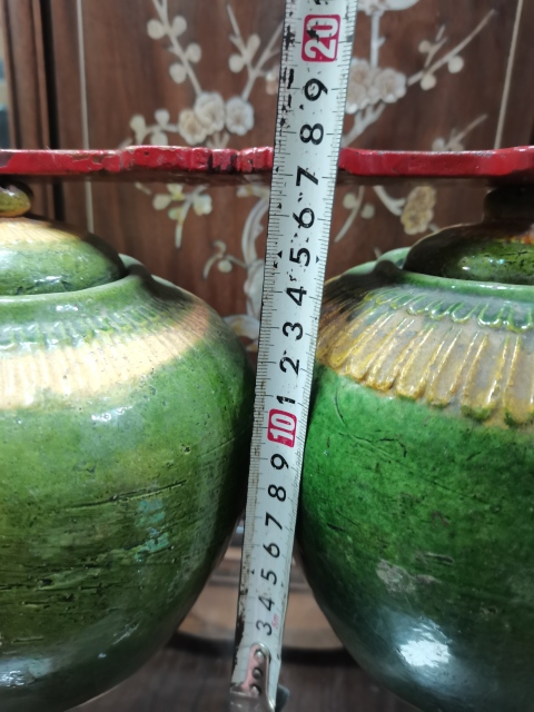 古玩陶瓷明晚期黃綠釉蓋罐拍賣,當前價格1888元