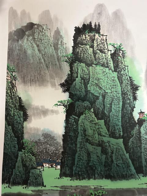 古玩字畫李山聚老師精品斗方《漓江山水》拍賣，當(dāng)前價(jià)格1788元