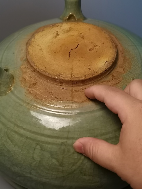 古玩陶瓷【龍泉精品】明代龍泉窯三足爐拍賣，當前價格26000元