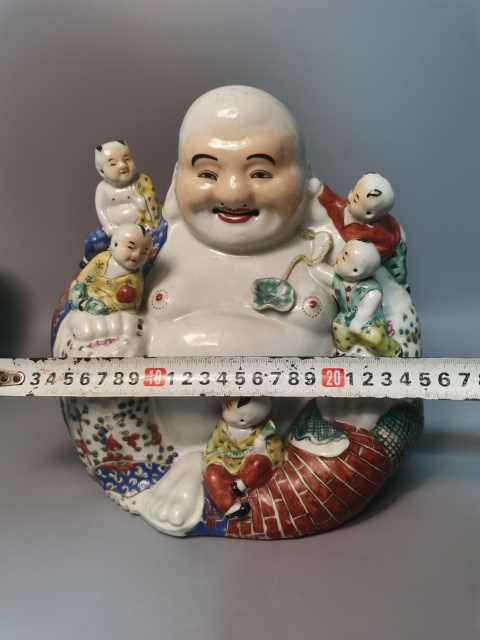 古玩陶瓷【精品五子佛】民國時(shí)期粉彩五子佛塑像拍賣,當(dāng)前價(jià)格18600元