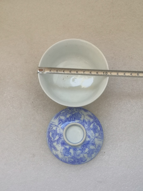 古玩陶瓷上世紀(jì)早期青花蓋碗拍賣,當(dāng)前價格450元