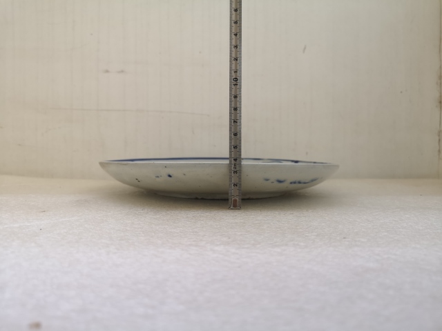 古玩陶瓷清末民國青花盤拍賣,當前價格480元