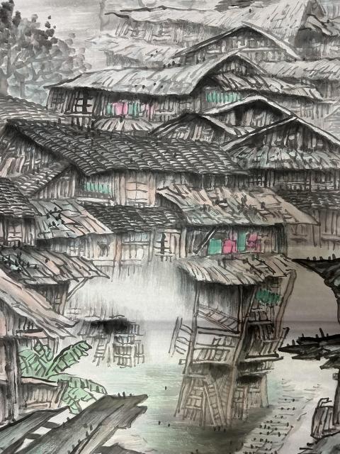 古玩字畫山野老師精品寫意山水拍賣，當前價格650元