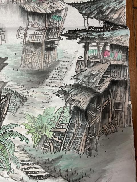 古玩字畫山野老師精品寫意山水拍賣，當前價格650元