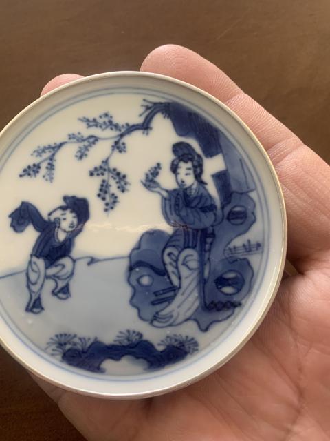 古玩陶瓷康熙青花人物盤拍賣,當前價格1280元