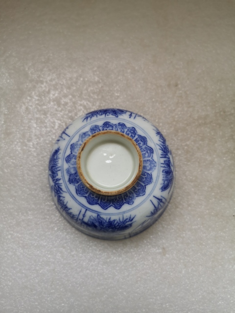古玩陶瓷上世紀(jì)早期青花蓋碗拍賣,當(dāng)前價格450元