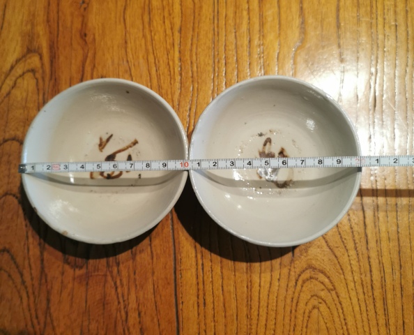 古玩陶瓷明晚?白釉褐彩碗(一對)拍賣,當前價格333元