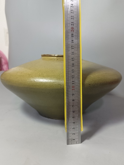 古玩陶瓷明末清初?茶葉沫釉飛碟罐拍賣，當前價格2300元