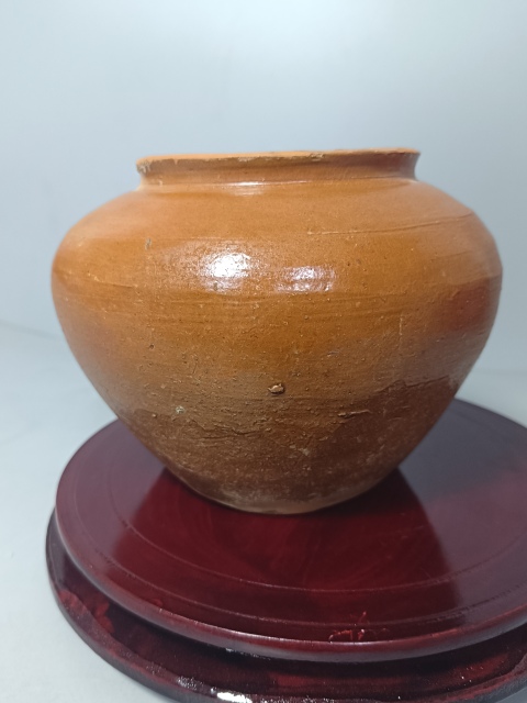 古玩陶瓷漢代?黃釉罐拍賣，當前價格980元