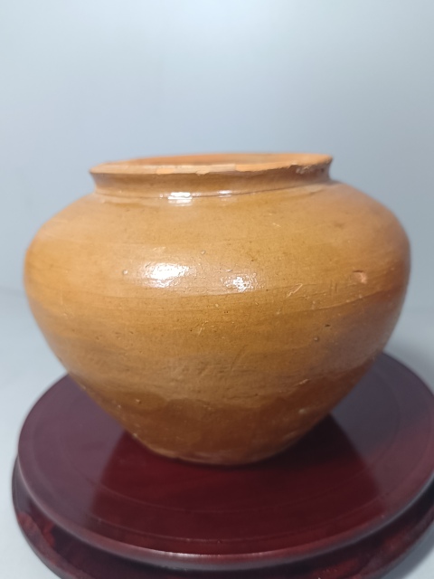 古玩陶瓷漢代?黃釉罐拍賣，當前價格980元