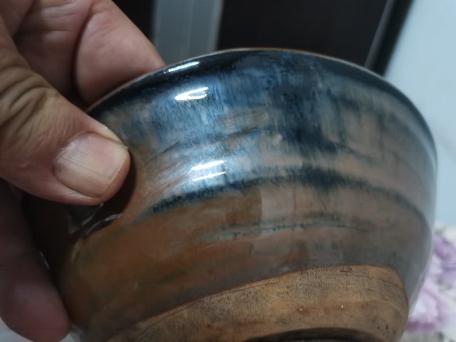 古玩陶瓷磁州窯兔毫釉窯變大碗最后一張照片兔豪漂亮。拍賣,當前價格3888元