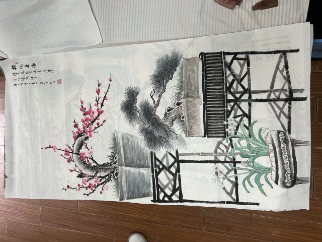 古玩字畫(huà)李秀芝老師精品《博古花鳥(niǎo)》拍賣(mài),當(dāng)前價(jià)格588元
