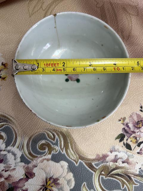 古玩陶瓷清粉彩花間福在眼前紋碗拍賣，當前價格180元