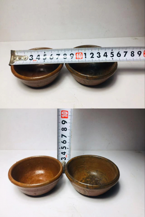 古玩陶瓷醬釉杯一對拍賣，當(dāng)前價(jià)格399元