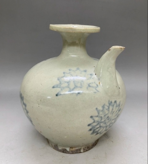 古玩陶瓷清代.青花花卉紋壺660拍賣,當前價格660元