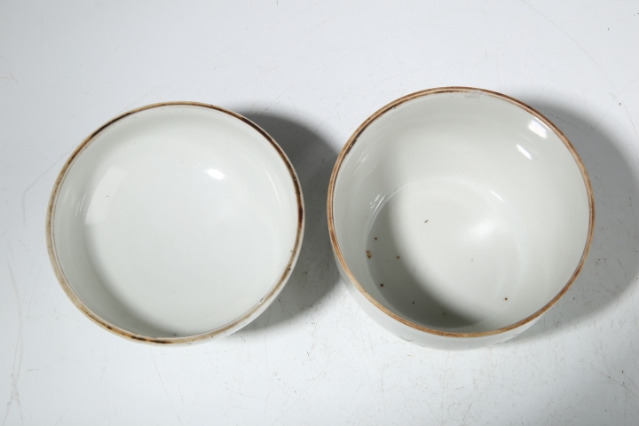 古玩陶瓷民國·淺絳彩桃花仕女紋蓋缸真品鑒賞圖