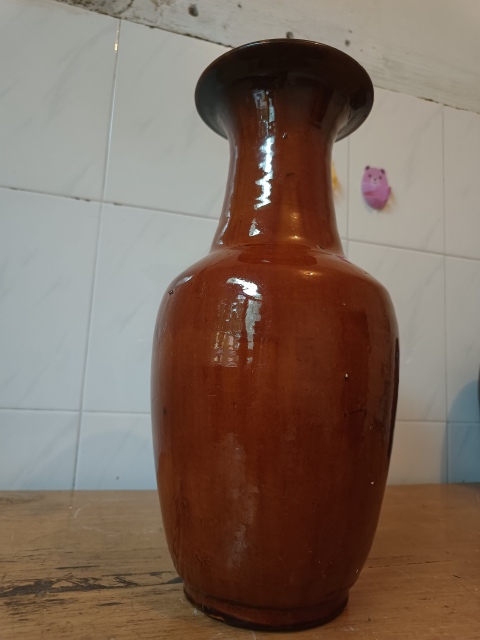 古玩陶瓷鈞紅釉羅漢瓶拍賣，當前價格6900元