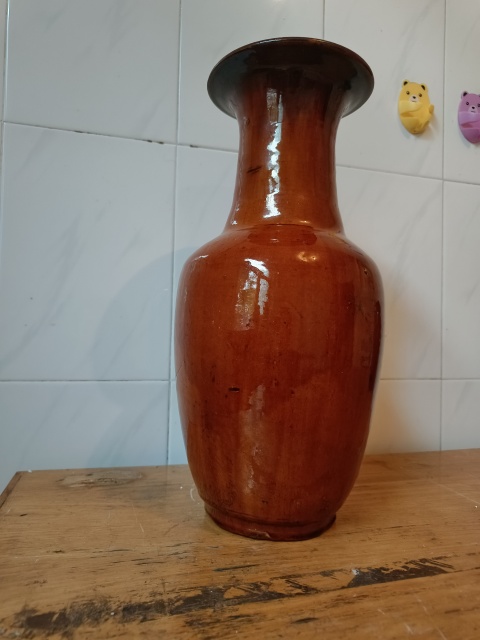 古玩陶瓷鈞紅釉羅漢瓶拍賣，當前價格6900元