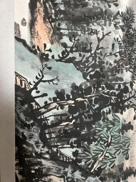 古玩字畫孫華英老師寫生寫意山水拍賣，當前價格850元