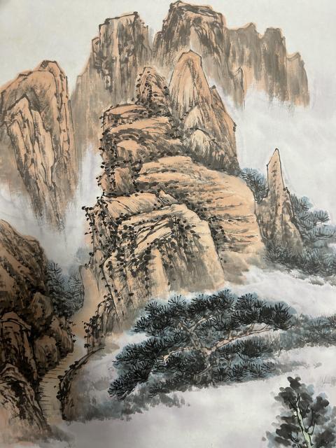 古玩字畫(huà)徐國(guó)成精品山水拍賣，當(dāng)前價(jià)格988元