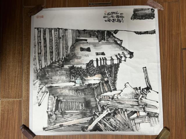 古玩字畫高延君老師寫生老巷作品拍賣，當(dāng)前價(jià)格478元