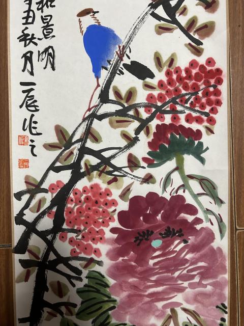 古玩字畫李一辰老師花鳥拍賣，當前價格755元