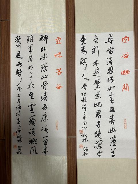 古玩字畫楊留柱老師精品對聯書法拍賣,當前價格375元