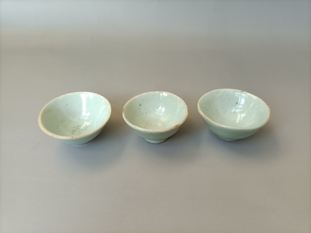 古玩陶瓷豆青釉杯拍賣,當前價格198元