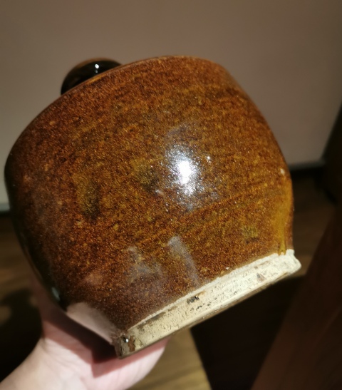 古玩陶瓷明代·褐釉窯變嘟嚕瓶（公元1368-1644）拍賣(mài)，當(dāng)前價(jià)格1680元