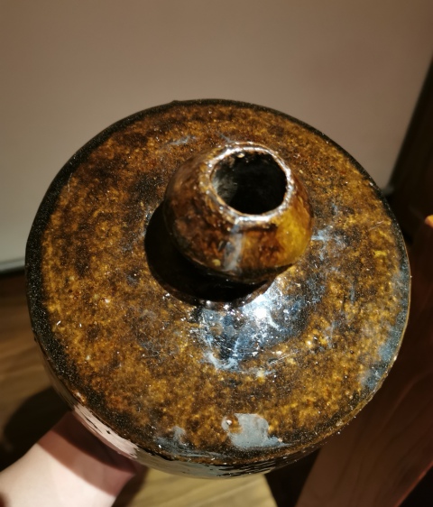 古玩陶瓷明代·玳/瑁釉窯變嘟嚕瓶(公元1368-1644)拍賣,當前價格588元