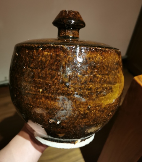 古玩陶瓷明代·玳/瑁釉窯變嘟嚕瓶(公元1368-1644)拍賣,當前價格588元