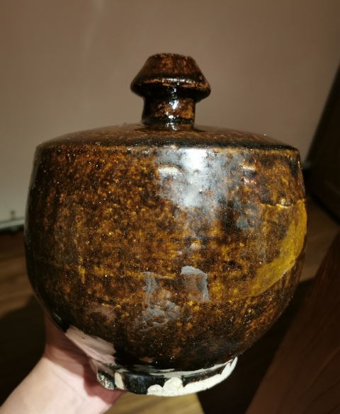 古玩陶瓷明代·玳/瑁釉窯變嘟嚕瓶(公元1368-1644)拍賣,當前價格588元