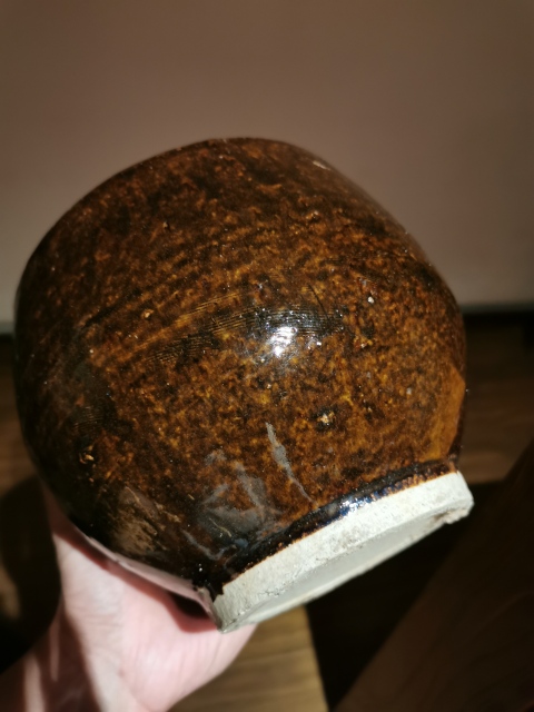 古玩陶瓷明代·玳/瑁釉窯變嘟嚕瓶(公元1368-1644)拍賣,當前價格588元