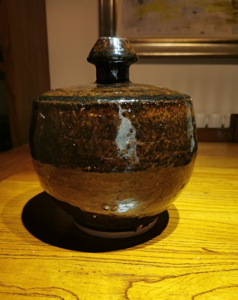 古玩陶瓷明代·玳/瑁釉窯變嘟嚕瓶(公元1368-1644)拍賣,當前價格588元