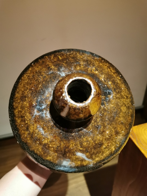 古玩陶瓷明代·玳/瑁釉窯變嘟嚕瓶(公元1368-1644)拍賣,當前價格588元