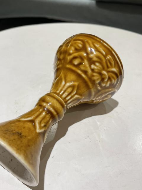 古玩陶瓷黃釉花觚型酒壺拍賣,當前價格499元