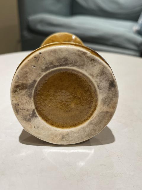 古玩陶瓷黃釉花觚型酒壺拍賣,當前價格499元