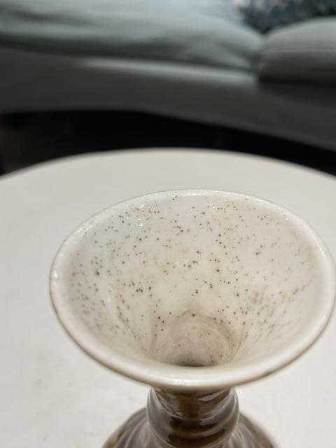 古玩陶瓷黃釉花觚型酒壺拍賣,當前價格499元