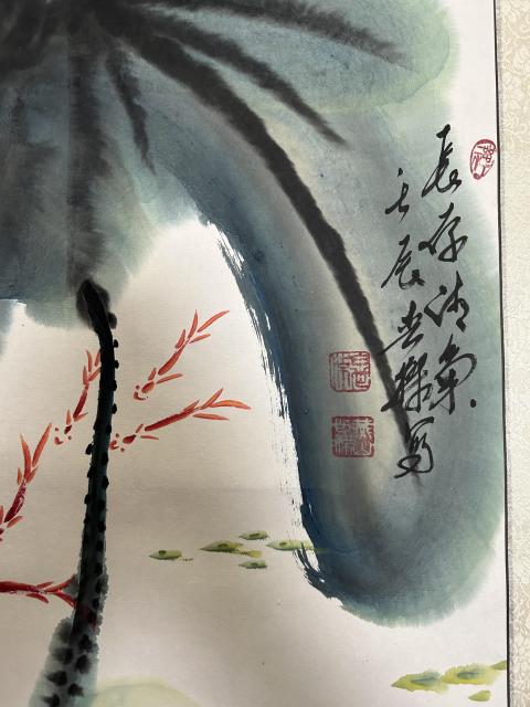 古玩字畫白世杰老師精品大寫意《荷花花鳥》拍賣,當前價格1988元