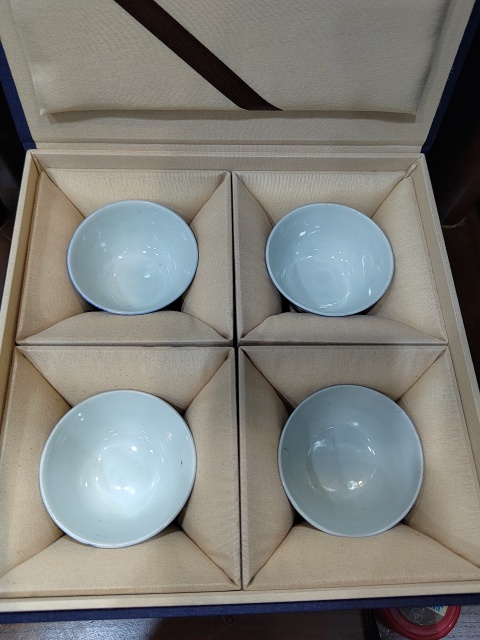 古玩陶瓷民國(guó)洋蘭青花杯一套拍賣，當(dāng)前價(jià)格666元