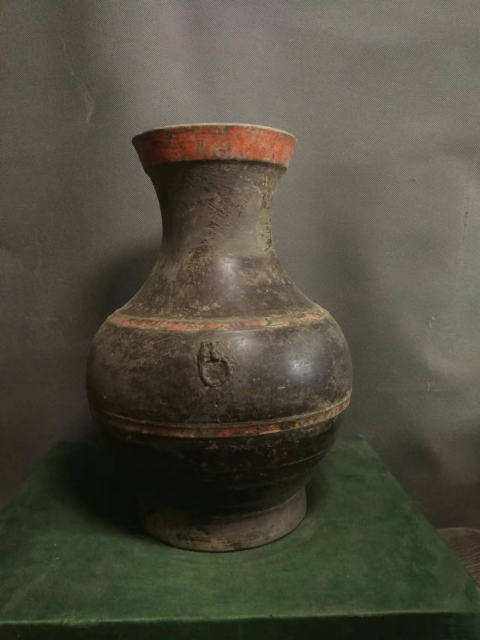 古玩陶瓷鋪首彩繪陶罐拍賣,當前價格999元