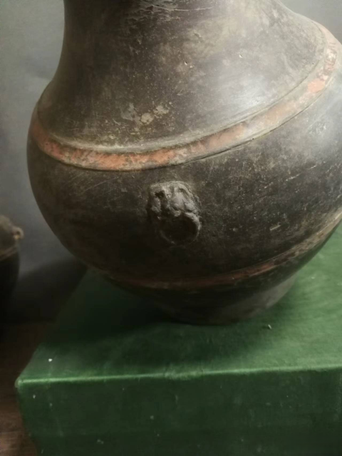 古玩陶瓷鋪首彩繪陶罐拍賣,當前價格999元