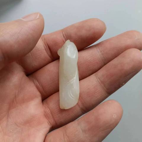 古玩玉器清代和田白玉瓜果拍賣,當前價格2800元