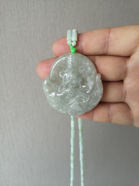 古玩玉器天然翡翠雕“普賢菩薩”掛牌拍賣，當前價格680元