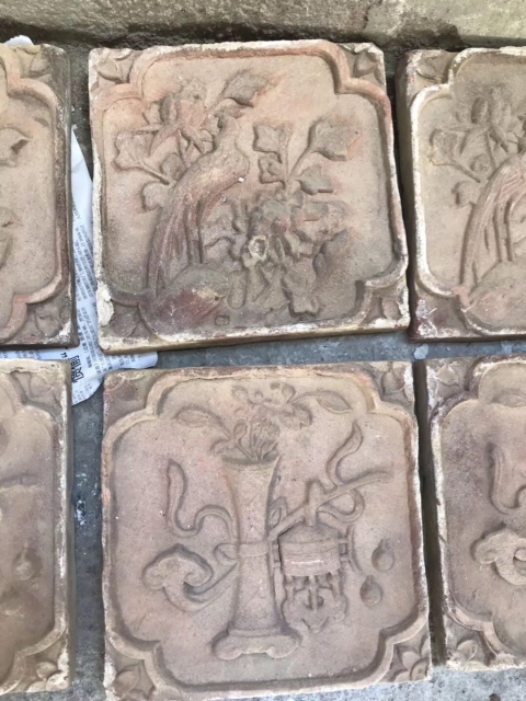 古玩雜項花磚六塊拍賣,當前價格2580元